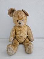 C Teddybeer knuffelbeer stro groot 70 cm vintage antiek, Verzamelen, Overige merken, Stoffen beer, Gebruikt, Ophalen of Verzenden