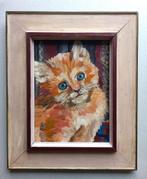 Schilderij kitten kat, portret kat, Antiek en Kunst, Kunst | Schilderijen | Klassiek, Verzenden