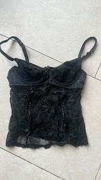 Mooie bustier van zwart kant, maat 75c, Verzenden, Zwart, BH