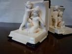 Art deco boekensteunen met engeltjes, Ophalen of Verzenden