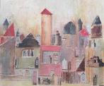 schilderij Huisjes, Huis en Inrichting, Minder dan 50 cm, Nieuw, Ophalen of Verzenden, Schilderij