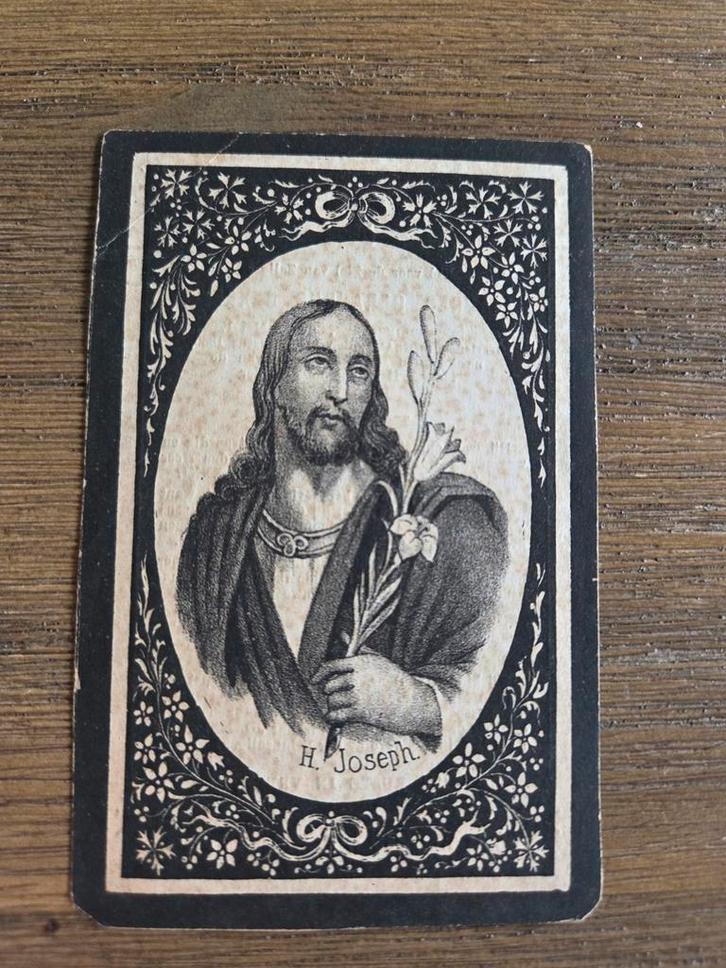 Antieke Bidprent H. Joseph - Joannes Gerardus Bexkens, Verzamelen, Bidprentjes en Rouwkaarten, Ophalen of Verzenden
