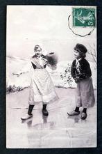 Op de klompen het ijs trotserend, 1908, Verzenden, Voor 1920, Gelopen, Kinderen