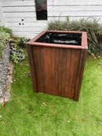 verrijdbare hardhouten bankirai plantenbak, Ophalen, Vierkant, Tuin, Zo goed als nieuw