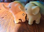 271.  2 Vintage Olifantjes Speelgoed, Ophalen of Verzenden, Gebruikt, Jongen of Meisje