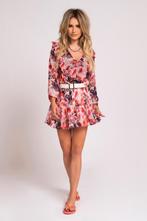 Nikkie rood roze gebloemde jurk Soleil dress mt XS-S 44901, ., Nikkie, Ophalen of Verzenden, Zo goed als nieuw