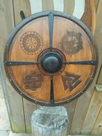 Vikingschild van massief grenen hout, Ophalen of Verzenden