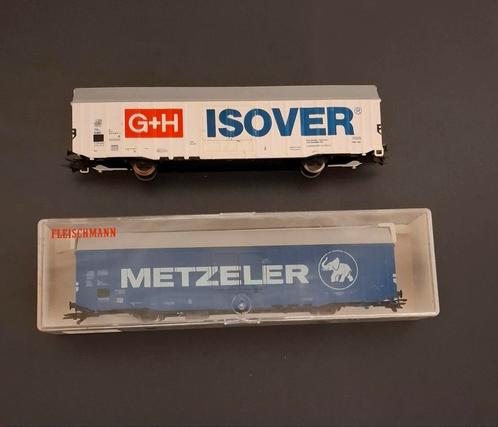 Fleischmann gesloten goederenwagons, Hobby en Vrije tijd, Modeltreinen | H0, Gebruikt, Wagon, Gelijkstroom, Fleischmann, Ophalen of Verzenden