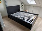IKEA Malm Bed 140x200, Ophalen, Zwart, Tweepersoons, 140 cm