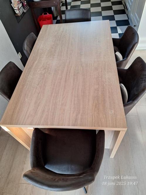 Eettafel en 6 Alix eetkamerstoelen, Huis en Inrichting, Complete eetkamers, Zo goed als nieuw, 4 tot 6 stoelen, Ophalen