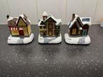 3 losse kersthuisjes, Ophalen of Verzenden, Zo goed als nieuw