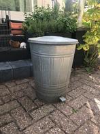 Verzinkt stalen emmer plantenbak, Tuin en Terras, Bloembakken en Plantenbakken, Gebruikt, Minder dan 60 cm, Rond, Ophalen of Verzenden