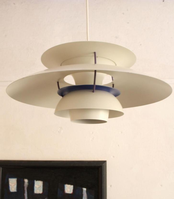 Louis Poulsen ph5 vintage schalen lamp Deens design, Huis en Inrichting, Lampen | Hanglampen, Gebruikt, Minder dan 50 cm, Metaal