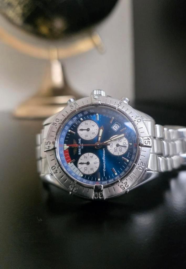 Breitling Colt transocean Chronograph, Sieraden, Tassen en Uiterlijk, Horloges | Heren, Gebruikt, Breitling, Staal, Ophalen of Verzenden