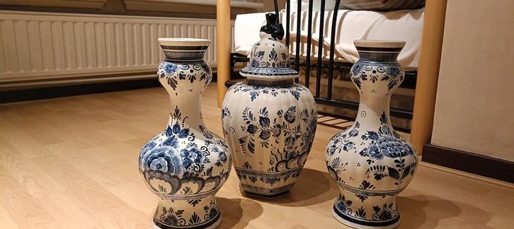 Echt Delfs Blauw Set - 4 Delig, Antiek en Kunst, Antiek | Keramiek en Aardewerk, Ophalen