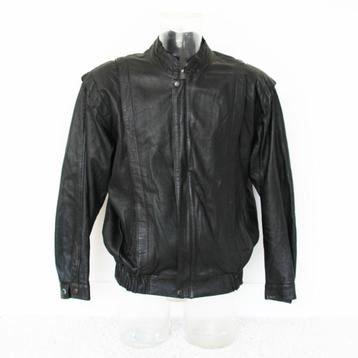 Zwarte Soepele Leren Vintage Heren Jas282* (L) € 55,- beschikbaar voor biedingen