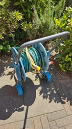 Tuinslang op haspel / slangwagen ca. 15 mtr, Tuin en Terras, Tuinslangen, Ophalen, Gebruikt, Tuinslang