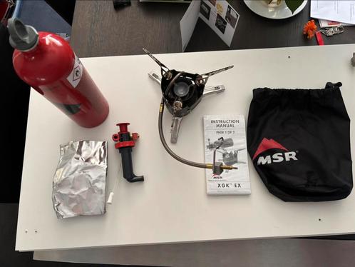 Multi-fuel brander met 887ml fles (1/4 vulling), Caravans en Kamperen, Kampeeraccessoires, Zo goed als nieuw, Ophalen of Verzenden