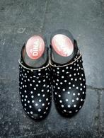 Dina Clogs (polka dot) maat 37, Ophalen of Verzenden, Zo goed als nieuw, Zwart, Sneakers of Gympen