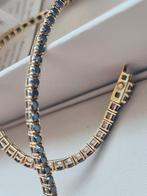 18kt yellow gold tennis bracelet/black natural diam 3.00ct, Ophalen of Verzenden, Nieuw, Goud, Goud