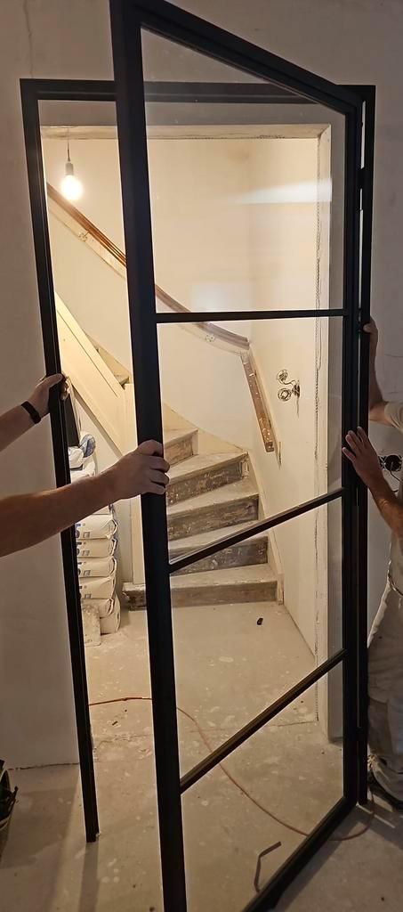 Stalen Binnendeur met Kozijn, Doe-het-zelf en Verbouw, Deuren en Horren, Nieuw, Binnendeur, 215 cm of meer, 80 tot 100 cm, Metaal