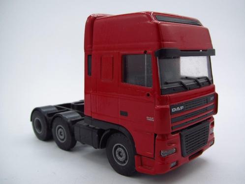 Lion car - DAF XF Voorloopas Rood 1:50, Hobby en Vrije tijd, Modelauto's | 1:50, Zo goed als nieuw, Bus of Vrachtwagen, Lion Toys