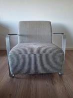 Zwart-wit geruite fauteuil, Ophalen, Gebruikt, Eenpersoons, 75 tot 100 cm