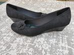 Graceland suède ballerina's met sleehakje maat 43/44, Zwart, Zo goed als nieuw, Graceland, Ballerina's