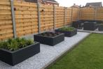 Enjoyplanters Polyester plantenbak 100x100x40 Antraciet, Tuin en Terras, Bloembakken en Plantenbakken, Nieuw, Kunststof, Ophalen