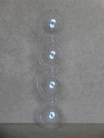 Klein vaasje bol glas 4 bolletje bloemvaasje bloemvaas 24 cm, Ophalen of Verzenden, Zo goed als nieuw, Overige kleuren, Glas