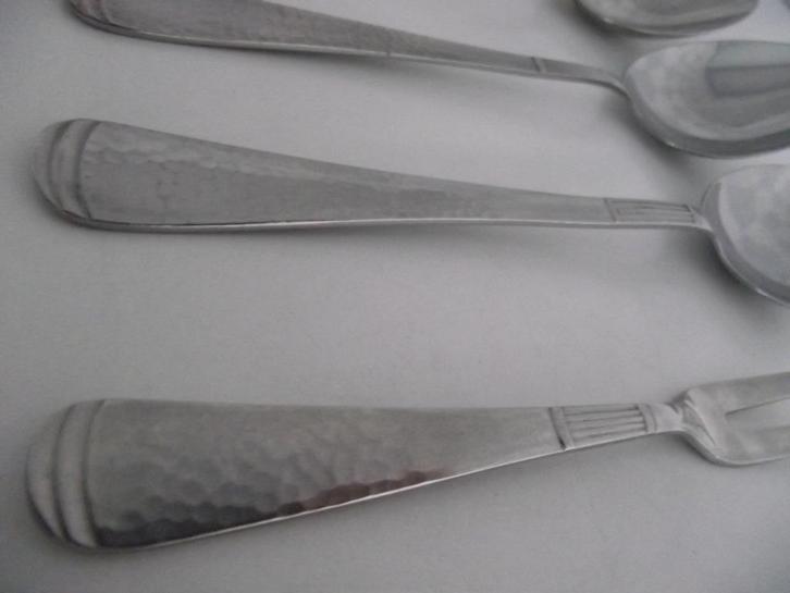 7 stuks vintage Sola hamerslag 620 bestek 1950-1960 per stuk, Antiek en Kunst, Antiek | Bestek, Ophalen of Verzenden