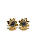 14k gouden oorbellen met topaas, -, -, Ophalen of Verzenden, Zo goed als nieuw