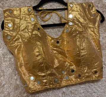 Gouden Crop Top met Spiegeldetails beschikbaar voor biedingen