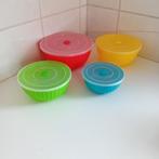 Kleurrijke set van 4 vershouddozen, Ophalen of Verzenden, Zo goed als nieuw