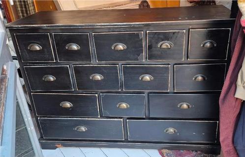 Grenen Apothekerskast tekoop, Huis en Inrichting, Kasten | Ladekasten, Gebruikt, Minder dan 100 cm, 25 tot 50 cm, 5 laden of meer