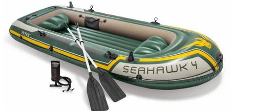 Intex opblaasboot 4 p seahawk, Watersport en Boten, Kano's, Zo goed als nieuw, Overige typen, Ophalen