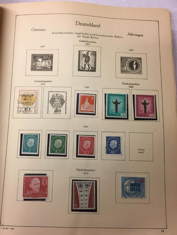 0322 Kabe voordruk album. Inhoud Berlijn, Postzegels en Munten, Postzegels | Europa | Duitsland, Gestempeld, BRD, Ophalen of Verzenden