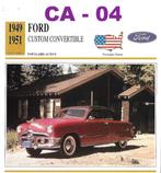 Ca4 Autokaart Ford Custom Convertible ( 1949 - 1951, Ophalen of Verzenden, Zo goed als nieuw, Auto's