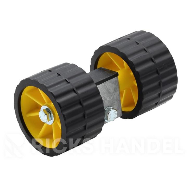 Rollenset met 2 gele kunststof rollen voor boottrailer, Watersport en Boten, Accessoires en Onderhoud, Nieuw, Overige typen, Ophalen of Verzenden