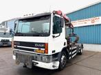 DAF 65 -180CF WITH HOOK-ARM CONTAINER SYSTEM & HMF CRANE (EU, Auto's, Euro 2, Achterwielaandrijving, 181 pk, Wit