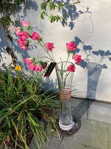 ZIJDEBLOEMEN 77 CM CAMPANULLA DARK PINK NIEUW beschikbaar voor biedingen