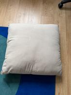 Gratis: groot kussen met sloop 70x70 cm, Ophalen, Gebruikt, Beige, Vierkant