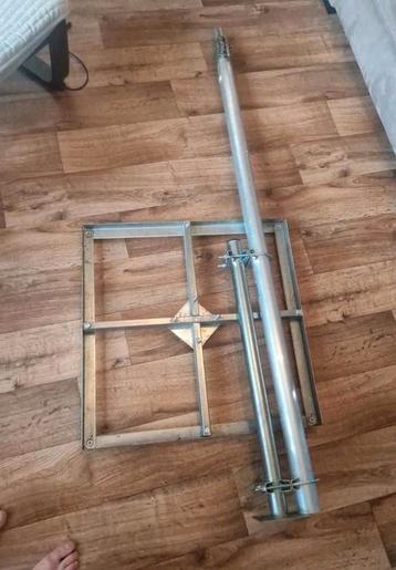Schuifmast 6.7 meter met tegelvoet – als nieuw beschikbaar voor biedingen