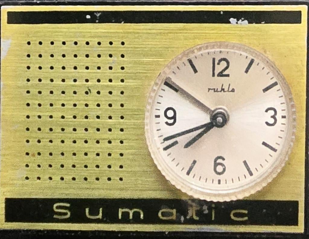 Vintage Ruhla Sumatic Miniatuur Reiswekker DDR, Ophalen of Verzenden