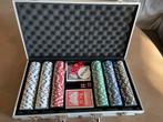 Poker Set in Koffer - Kaarten & Fiches, Ophalen of Verzenden, Nieuw, Reisspel