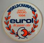 Sticker Worldchampion 500 cc enduro 1984 (Eurol olie), Verzamelen, Ophalen of Verzenden, Nieuw, Merk