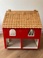 Houten poppenhuis inclusief veel meubeltjes, Ophalen, Zo goed als nieuw