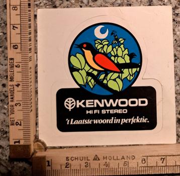 Vintage sticker Kenwood HIFI stereo het laatste woord in  beschikbaar voor biedingen
