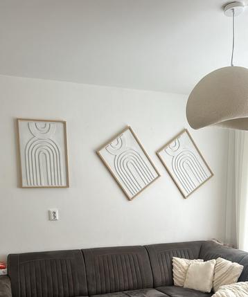 3x Muurdecoratie - Abstracte Kunst beschikbaar voor biedingen