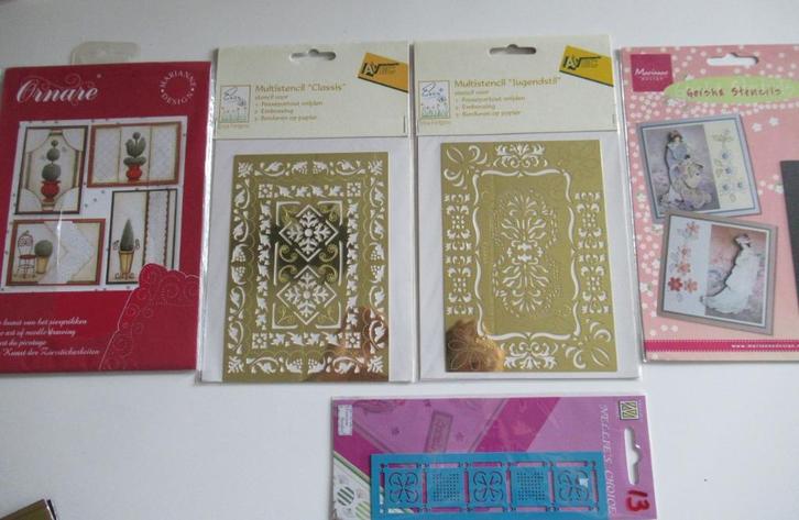 Borduurstencils 5 stuks, Hobby en Vrije tijd, Borduren en Borduurmachines, Nieuw, Patroon, Handborduren, Ophalen